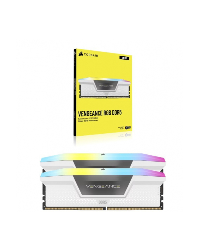 corsair Pamięć DDR5 Vengeance RGB 32GB/6000 (2*16GB) CL30 Intel XMP, BIAŁY główny
