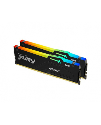 kingston Pamięć DDR5 Fury Beast RGB 128GB(2*64GB)/5600 CL36 czarna nr 1