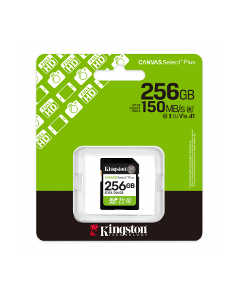 kingston Karta pamięci SD 256GB Canvas Select Plus Gen3 150MB/s