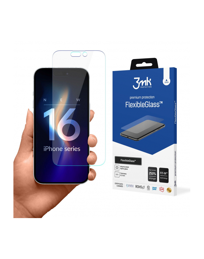 3mk Szklo hybrydowe FlexibleGlass iPhone 16 Pro główny