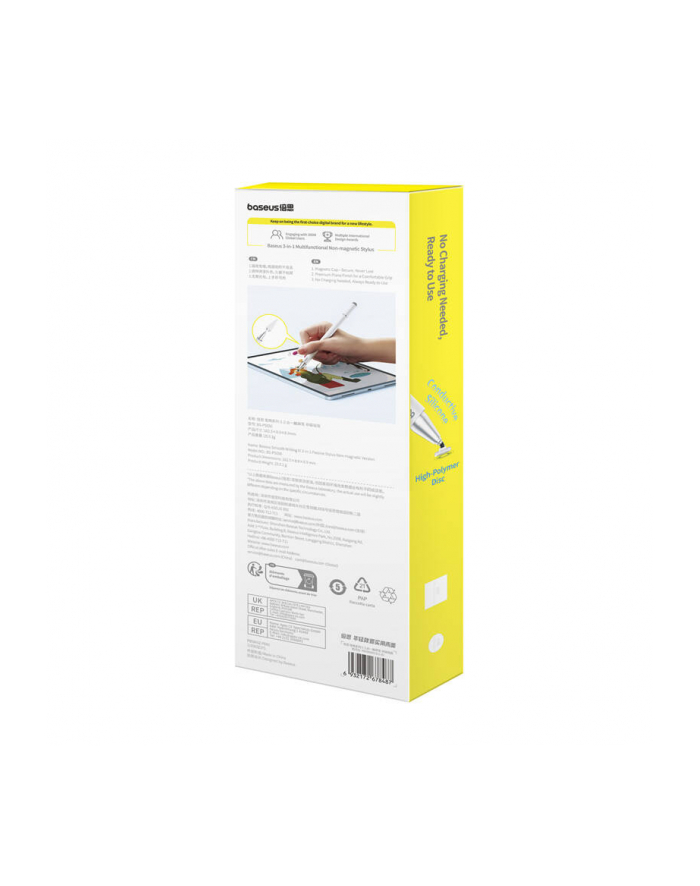 Baseus Smooth Writing Iii Rysik Do Ekranów Uniwersalny Stylus Pen 3W1 3 Końcówki Android / Ios główny