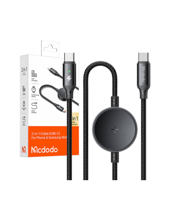 Mcdodo 2W1 Ca 4170 Usb C Bezprzewodowa Ładowarka Do Samsung Watch 60W 1 5M Czarny