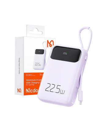 Mcdodo Powerbank 10000Mah Z Wyświetlaczem Usb Usb-C 22,5W + Kabel Lightning