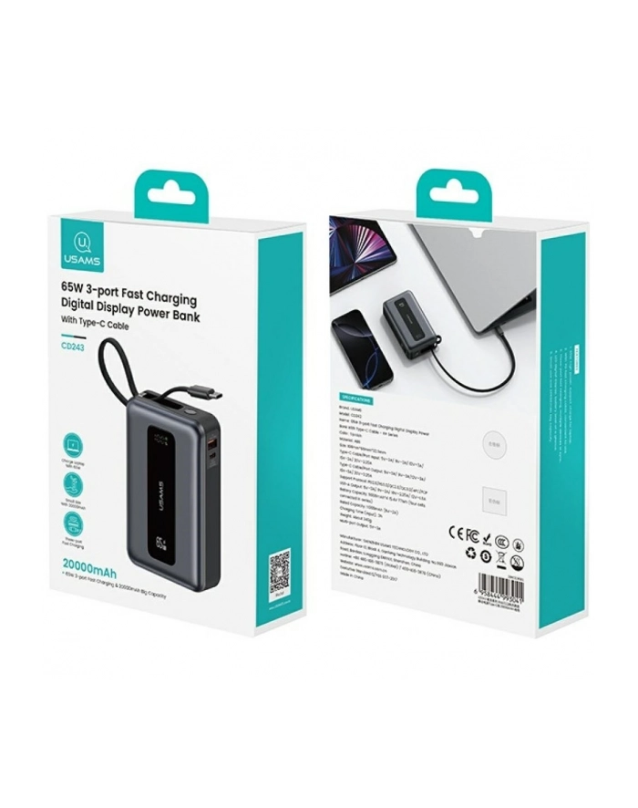 usams Powerbank 20000mAh 65W XH Series CD243 PD 3.0 / QC 3.0 główny