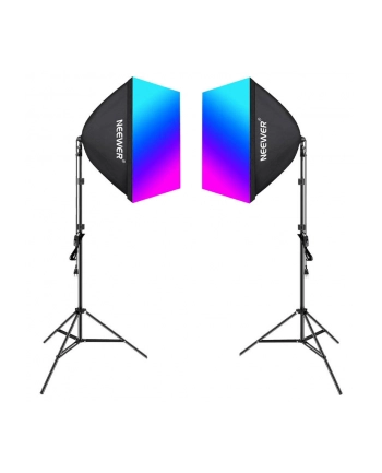Neewer Zestaw studyjny NK800 dwa softboxy + żarówki RGB 24W 2700-6500K + statywy + wrota (423060) nr 1