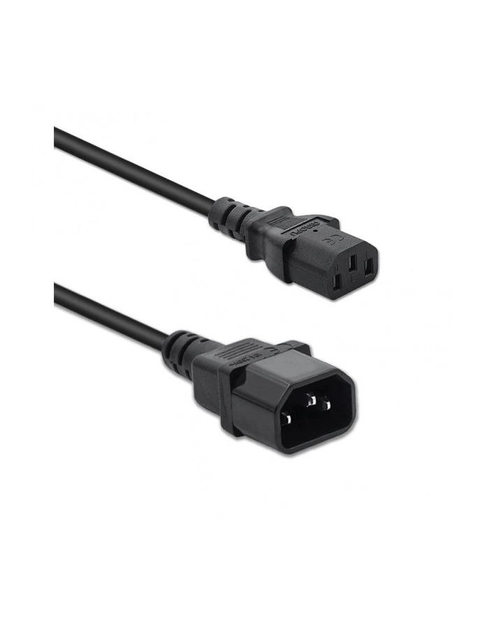 QOLTEC 50459 Kabel zasilający do UPS IEC C13/C14 3x1.0mm 1.5m główny