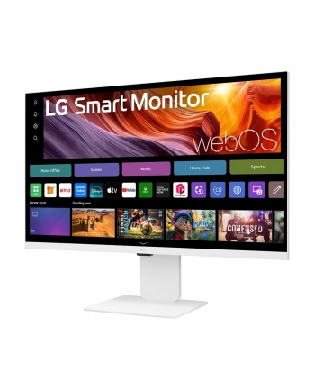 LG 32U850SA-W 31.5inch Smart Monitor UHD IPS WebOS 60Hz 5ms 400cd/m2 HDMIx2 USB C PD 90W HUB USB Camera Pivot