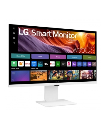LG 32U850SA-W 31.5inch Smart Monitor UHD IPS WebOS 60Hz 5ms 400cd/m2 HDMIx2 USB C PD 90W HUB USB Camera Pivot