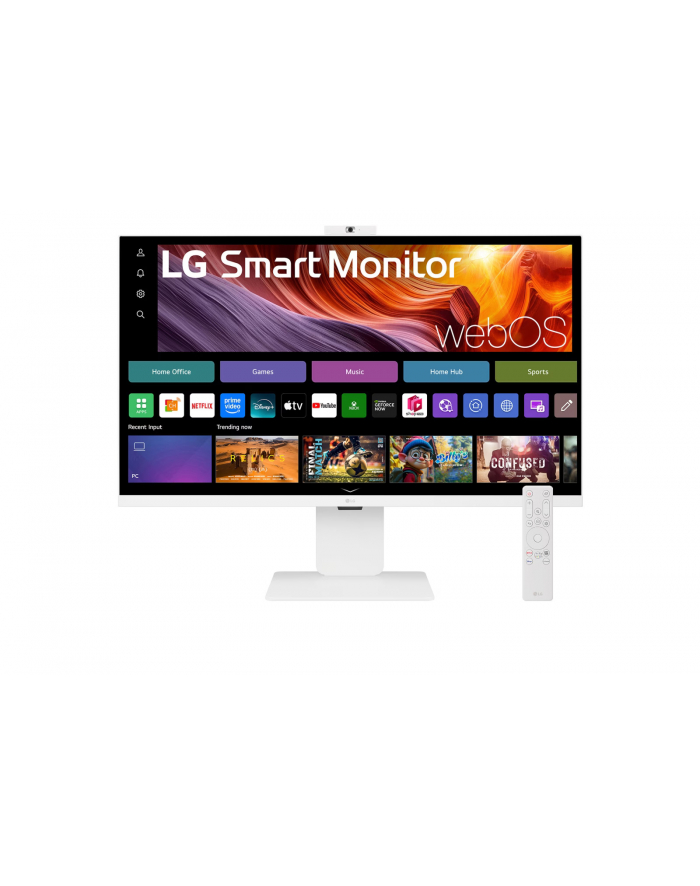 LG 32U850SA-W 31.5inch Smart Monitor UHD IPS WebOS 60Hz 5ms 400cd/m2 HDMIx2 USB C PD 90W HUB USB Camera Pivot główny