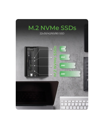 icybox Obudowa IB-1917M-C32a NVMe USB 3.2 Gen 2x2,  20 Gbit/s