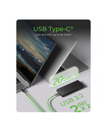 icybox Obudowa IB-1917M-C32a NVMe USB 3.2 Gen 2x2,  20 Gbit/s