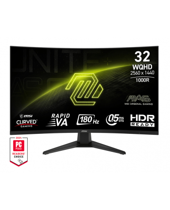 MSI MAG 325CQF 31.5inch Curved Radip VA WQHD 180Hz 300cd/m2 1ms 2xHDMI2.1 DP nr 1