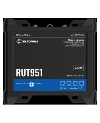 TELTONIKA NETWORKS RUT951 POE+ DUAL SIM eSIM 4G/LTE/3G/2G WiFi Router