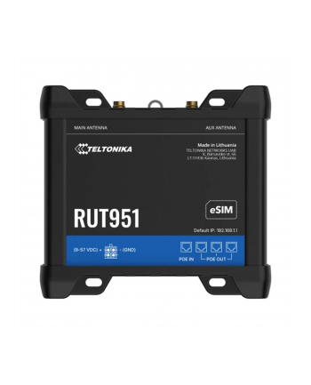 TELTONIKA NETWORKS RUT951 POE+ DUAL SIM eSIM 4G/LTE/3G/2G WiFi Router with PSU EU