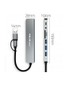 qoltec HUB Adapter 8w1 USB-C/USB | USB-C | 4xUSB | SD/TF card | Jack    3.5mm TRRS - nr 3