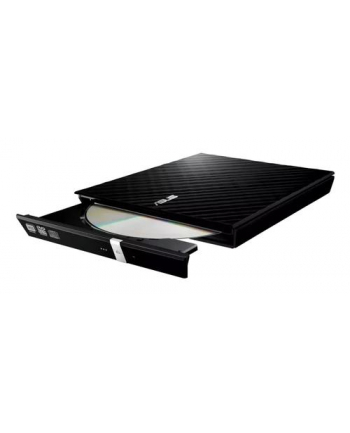 ASUS SDRW-08D2S-U Lite ext.Slim DVD Writer 8x DVD±R 6x DVD±R DL 5x DVD-RAM USB 2.0 incl.Cyberlink Power2Go black