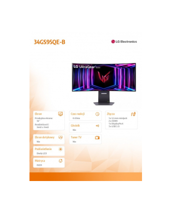 lg electronics Monitor 34 cale 34GS95QE-B