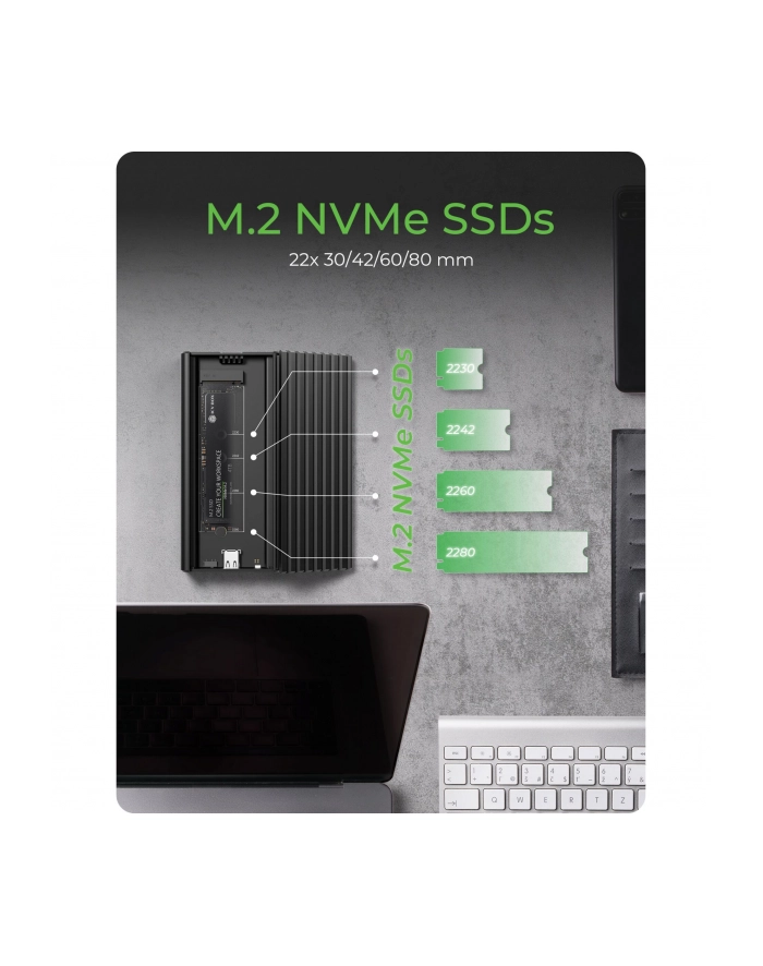 icybox Obudowa IB-1917M-C32a NVMe USB 3.2 Gen 2x2,  20 Gbit/s główny