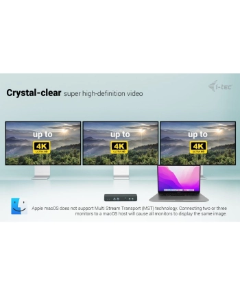 i-tec Stacja dokująca USB-C Intelligent Triple Display Docking Station Power Delivery 100W