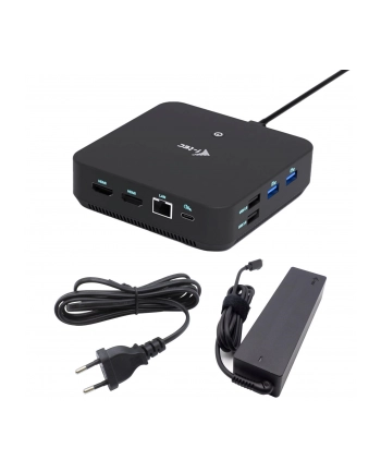 i-tec Stacja dokująca USB-C DP Dual HDMI Power Delivery 100W + Uniwersalna Ładowarka 100W