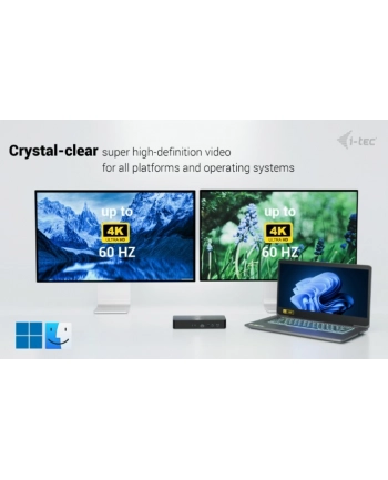 i-tec Stacja dokująca Universal Intelligent Dual Display Docking Station Power  Delivery 100W