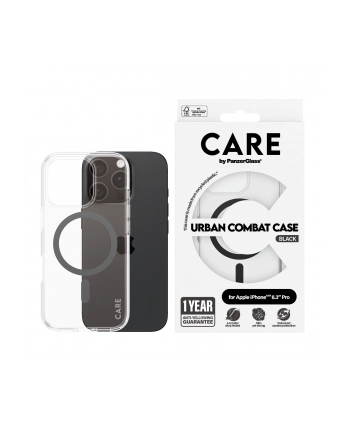 CARE by PanzerGlass Flagship Case Transp. BK MagSafe iP 16 P nr 1