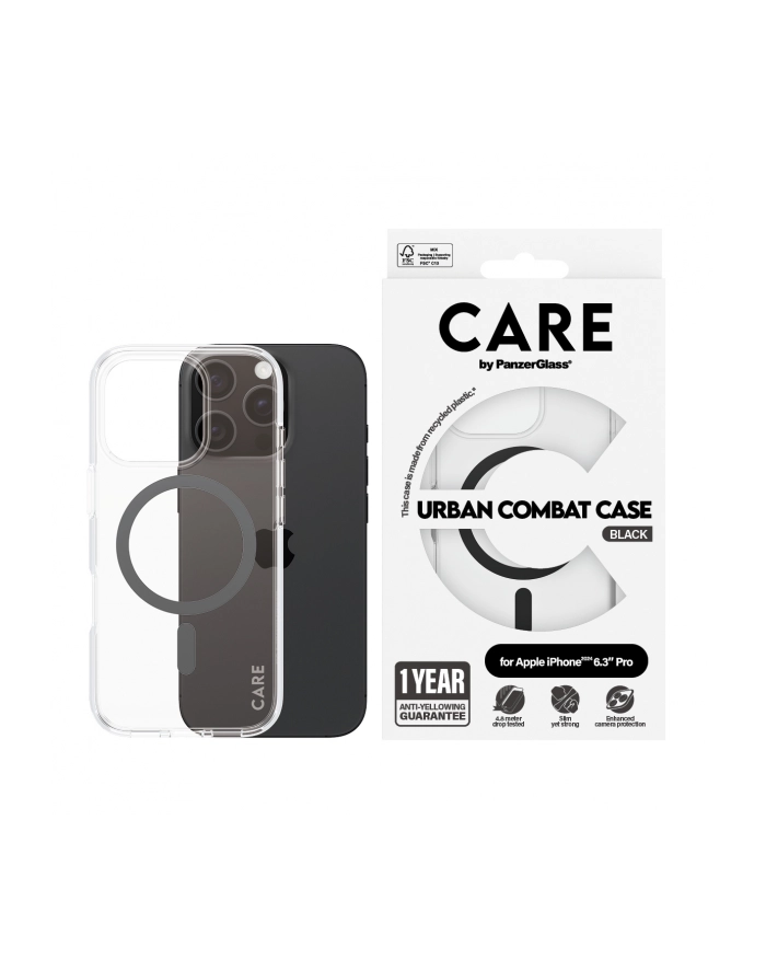 CARE by PanzerGlass Flagship Case Transp. BK MagSafe iP 16 P główny