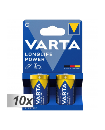 10x2 Varta Longlife Power Baby C LR 14 PU karton wewn.