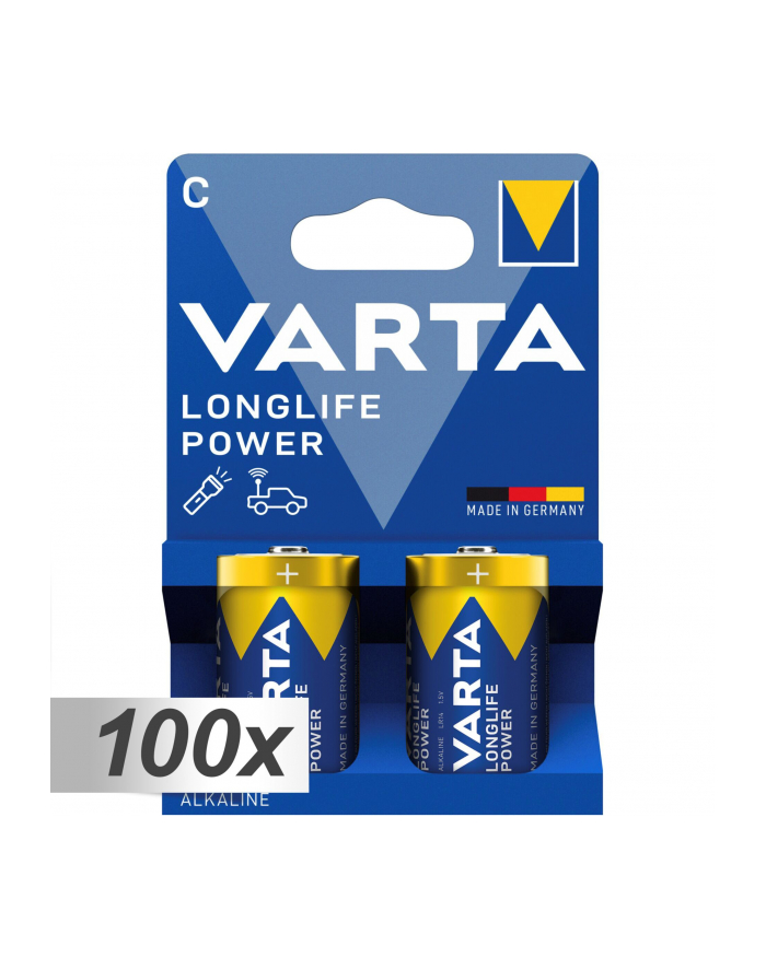 100x2 Varta Longlife Power Baby C LR 14  PU karton zbiorczy główny