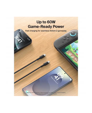 Belkin USB-C/USB-C Gaming kabel 2m  Switch 2   ENA008hq2MBK