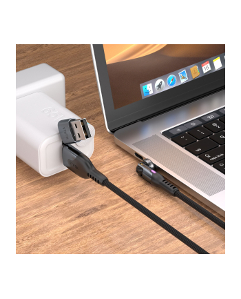 STATIK PowerPivot Pro braided czerwonyating USB-C Cable Black 3m nr 2