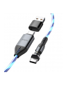STATIK PowerPivot Pro czerwonyating 2-in-1 USB-C Cable Blue Glow 2m - nr 5