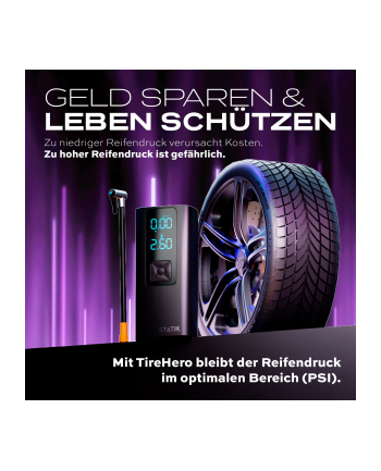 STATIK TireHero Bezprzewodowy Air Pump 6000mAh Czarny