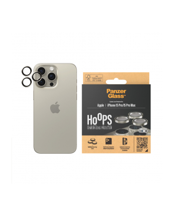 PanzerGlass Hoops Natural Metal Lens Pczerwonyector iP 15 Pro / Max