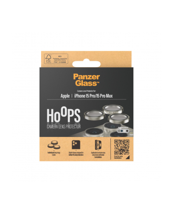 PanzerGlass Hoops Natural Metal Lens Pczerwonyector iP 15 Pro / Max