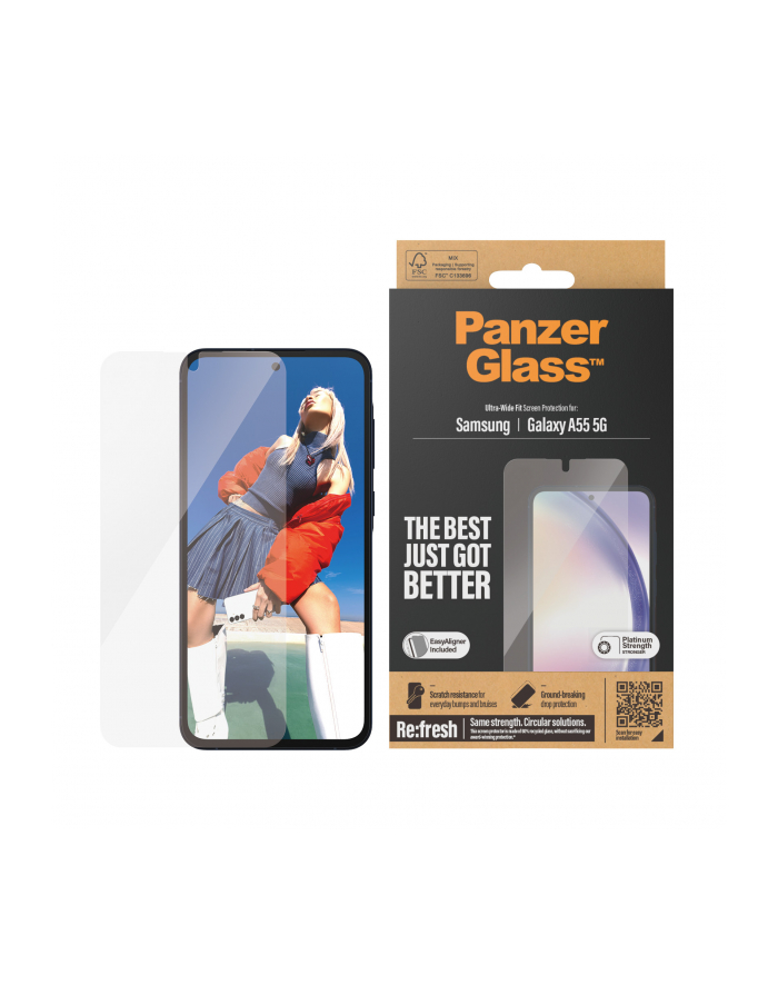 PanzerGlass Screen Pczerwonyector Samsung Galaxy A55 5G UWF główny