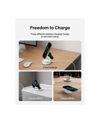 Belkin Boost Charge klappb. mag. 3-w-1 Lades. Qi2 ws. WIZ034kqWH