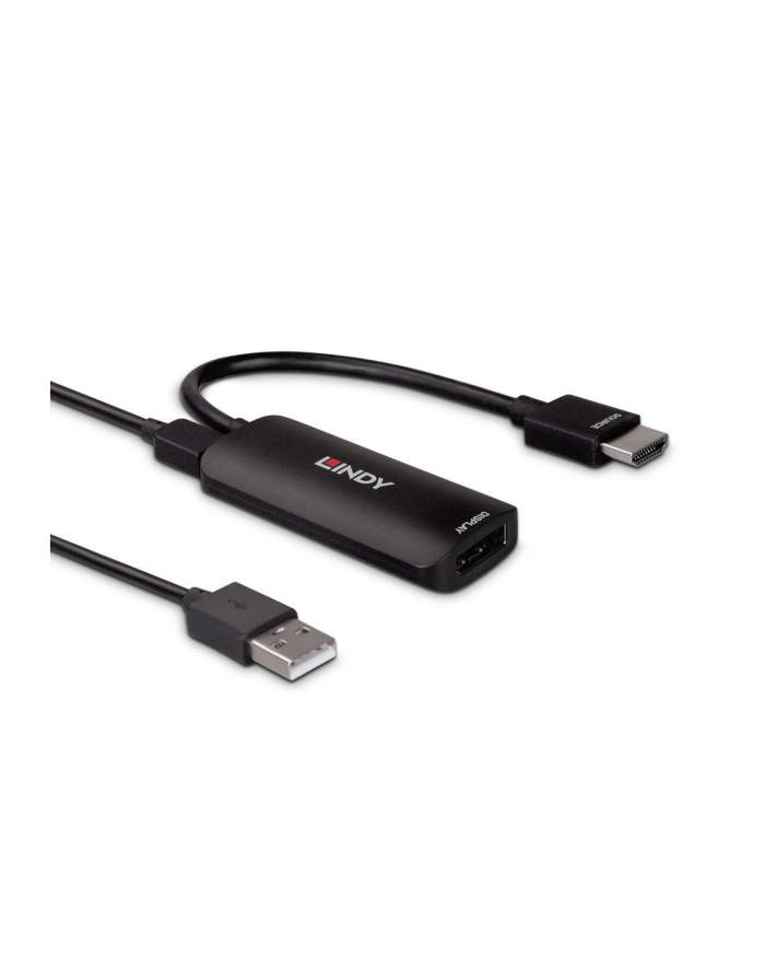 Lindy 38329 adapter kablowy 0,157 m HDMI Typu A (Standard) DisplayPort Czarny główny