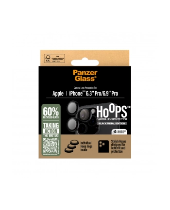 PanzerGlass Hoops Black Camera Lens Pczerwonyector iP 16 Pro / Max