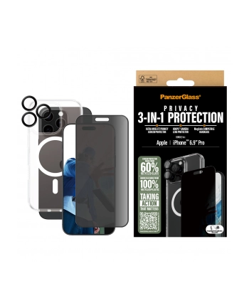 PanzerGlass 3-in-1 Privacy Pczerwonyection Bundle iP 16 Pro Max nr 1