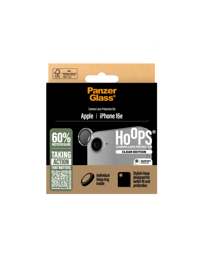 PanzerGlass Hoops Transparent Lens Pczerwonyector iPhone 16e główny