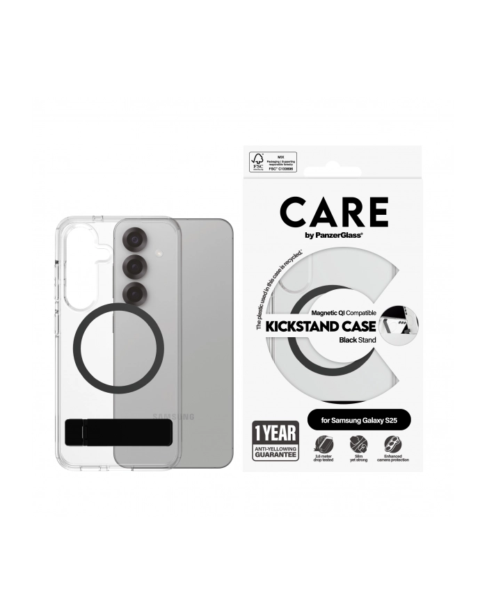 CARE by PanzerGlass Case Transp Bl Kickstand Qi S25 główny