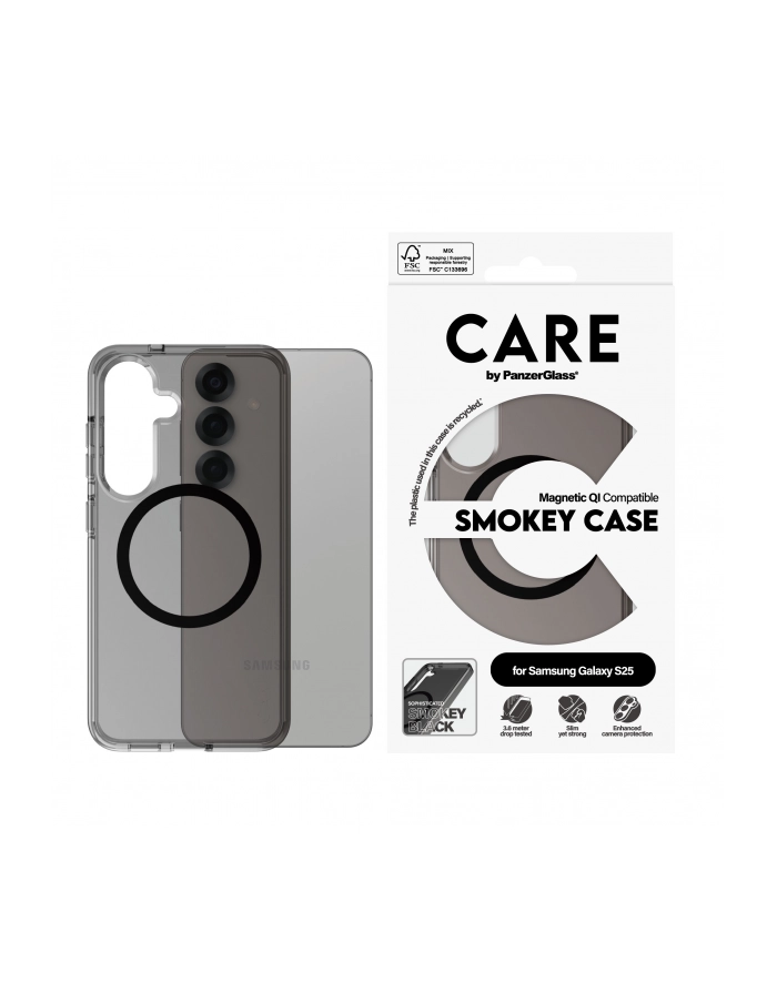 CARE by PanzerGlass Case Urban Combat Smokey Black Qi S25 główny