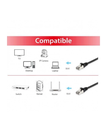 Equip Patchkabel RJ45 S/FTP Cat6A 15.0m czarny (SSTP)PIM (606109)
