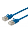 Equip Patchkabel Cat6A S/FTP 2xRJ45 10.00m niebieski (SSTP) Slim (606139) - nr 1