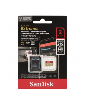 SanDisk microSDXC            2TB Extreme A2 C10 V30 UHS-I U3 nr 1