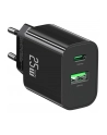 usams Ładowarka sieciowa 25W 1xUSB-C 1xUSB-A Fast Charging Czarna - nr 6