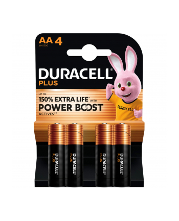 1x4 Duracell Plus Power Boost Mignon MN1500 AA LR6 1,5V nr 2