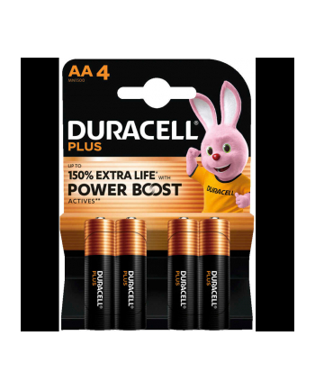 1x4 Duracell Plus Power Boost Mignon MN1500 AA LR6 1,5V