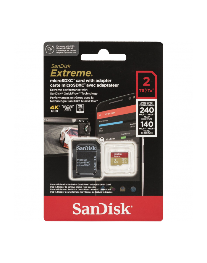 SanDisk microSDXC            2TB Extreme A2 C10 V30 UHS-I U3 główny